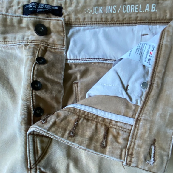 Jack & Jones Mens Osaka Long Brown Denim Durable Core-Workwear Shorts- Sz- 36 - Picture 5 of 16